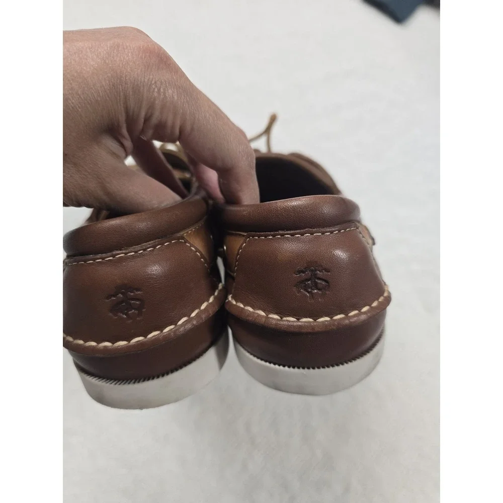 Brooks Brothers Men's Leather Boat Shoes Size 9 D Brown Deck‎ Shoes
